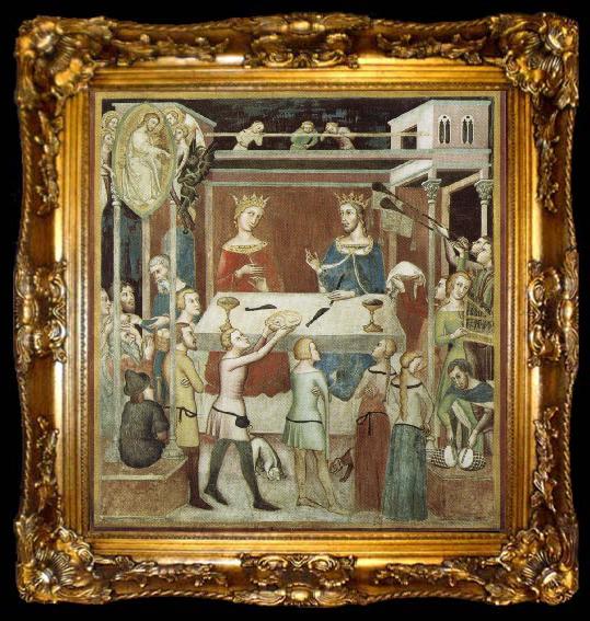 framed  Bartolo di Fredi The Temptation of Job, ta009-2